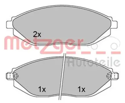 Комплект тормозных колодок, дисковый тормоз METZGER 1170446