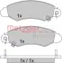 Комплект тормозных колодок, дисковый тормоз METZGER 1170457 (фото 1)