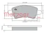Комплект тормозных колодок, дисковый тормоз METZGER 1170458 (фото 1)