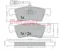 Комплект тормозных колодок, дисковый тормоз METZGER 1170465 (фото 1)