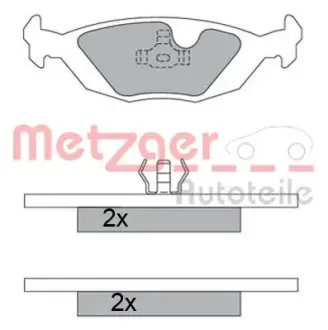 Комплект тормозных колодок, дисковый тормоз METZGER 1170473