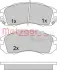 Комплект тормозных колодок, дисковый тормоз METZGER 1170474 (фото 1)