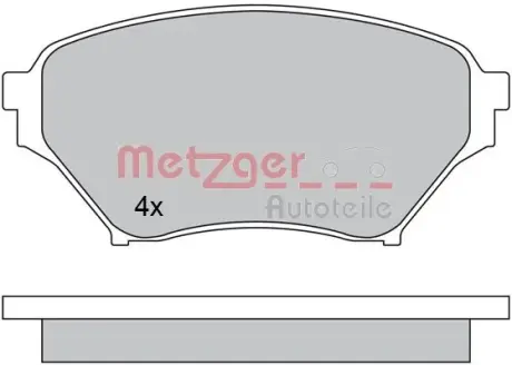 Комплект тормозных колодок, дисковый тормоз METZGER 1170480