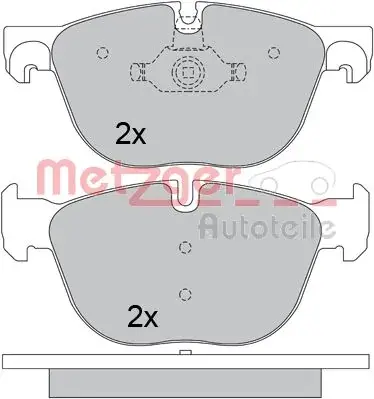 Комплект тормозных колодок, дисковый тормоз METZGER 1170562 (фото 1)
