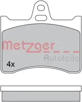 Комплект тормозных колодок, дисковый тормоз METZGER 1170567
