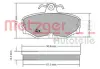Комплект тормозных колодок, дисковый тормоз METZGER 1170570 (фото 1)
