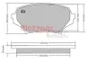 Комплект тормозных колодок, дисковый тормоз METZGER 1170589 (фото 1)