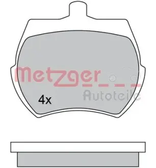 Комплект тормозных колодок, дисковый тормоз METZGER 1170596