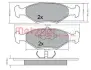 Комплект тормозных колодок, дисковый тормоз METZGER 1170645 (фото 1)