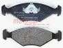 Комплект тормозных колодок, дисковый тормоз METZGER 1170645 (фото 3)