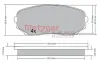 Комплект тормозных колодок, дисковый тормоз METZGER 1170654 (фото 1)