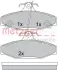 Комплект тормозных колодок, дисковый тормоз METZGER 1170662 (фото 1)