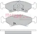 Комплект тормозных колодок, дисковый тормоз METZGER 1170666 (фото 1)