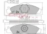 Комплект тормозных колодок, дисковый тормоз METZGER 1170667 (фото 1)