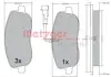 Комплект тормозных колодок, дисковый тормоз METZGER 1170683 (фото 1)