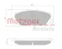 Комплект тормозных колодок, дисковый тормоз METZGER 1170772 (фото 1)