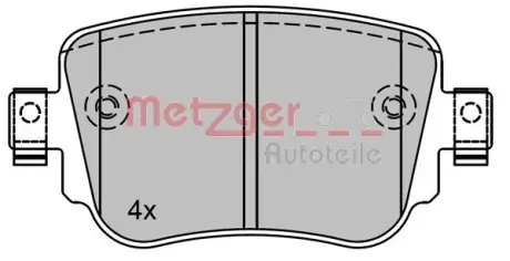Комплект тормозных колодок, дисковый тормоз METZGER 1170792