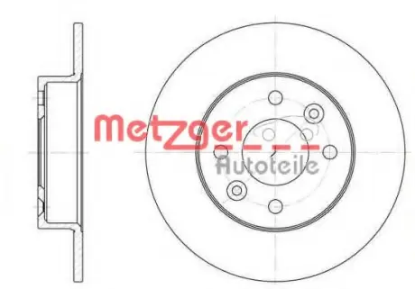 Тормозной диск METZGER 606600