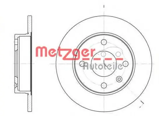 Тормозной диск METZGER 609400 (фото 1)