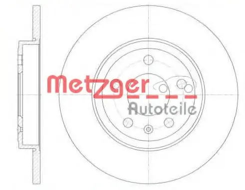 Тормозной диск METZGER 6101100 (фото 1)