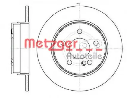 Тормозной диск METZGER 6106900