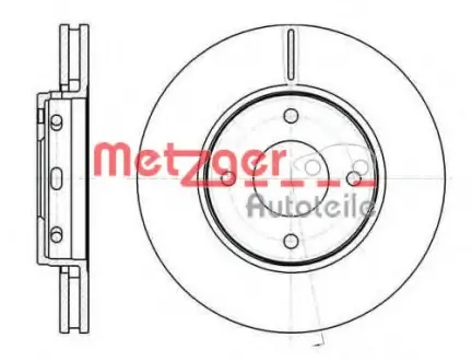 Тормозной диск METZGER 6109710