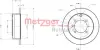 Тормозной диск METZGER 6110221 (фото 1)