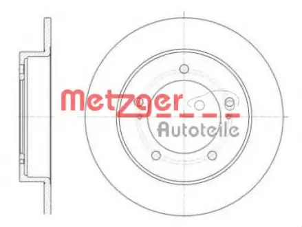 Тормозной диск METZGER 6110267