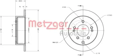 Тормозной диск METZGER 6110396