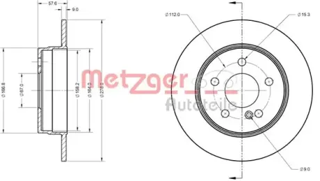 Тормозной диск METZGER 6110423