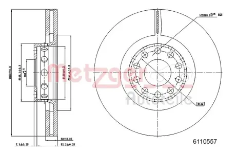 Тормозной диск METZGER 6110557
