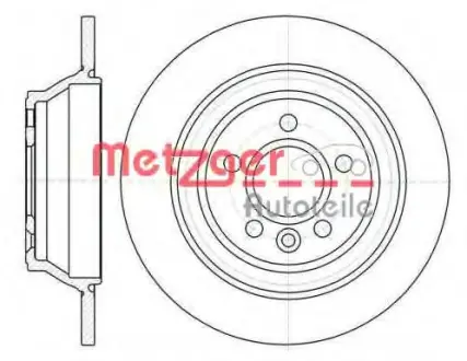 Тормозной диск METZGER 6126500