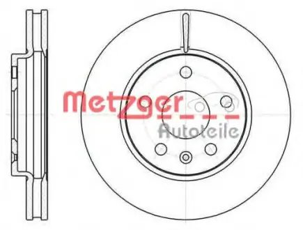 Тормозной диск METZGER 6128510