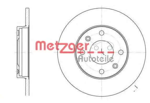 Тормозной диск METZGER 613000 (фото 1)