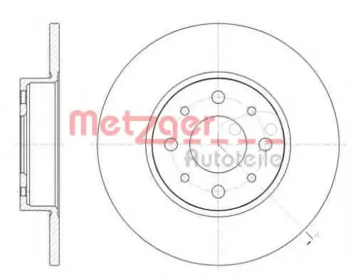Тормозной диск METZGER 6139000 (фото 1)