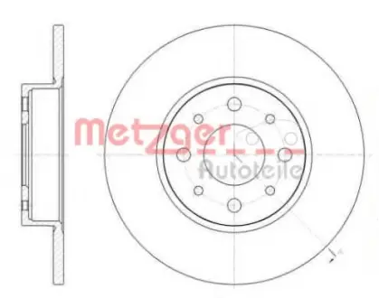 Тормозной диск METZGER 6139000