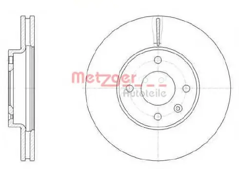 Тормозной диск METZGER 6145610 (фото 1)