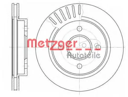 Тормозной диск METZGER 616010 (фото 1)