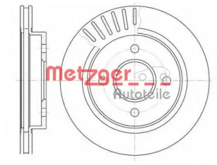 Тормозной диск METZGER 616010