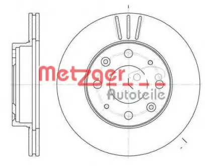 Тормозной диск METZGER 636810