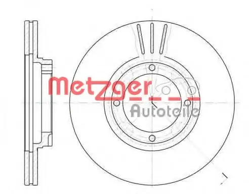 Тормозной диск METZGER 637410 (фото 1)