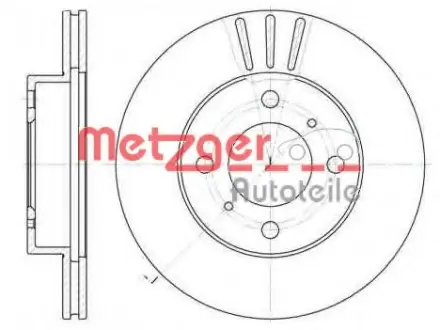 Тормозной диск METZGER 655710