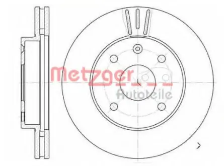 Тормозной диск METZGER 665610