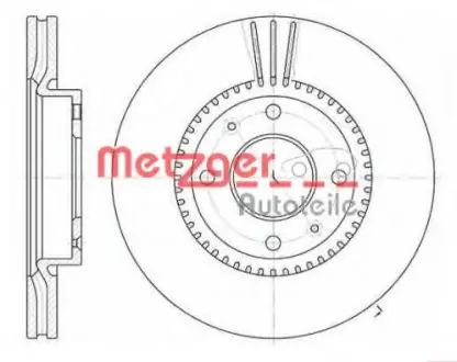 Тормозной диск METZGER 666810