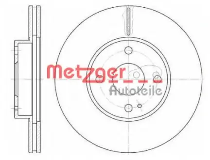Тормозной диск METZGER 684310