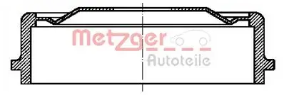 Тормозной барабан METZGER BT1066