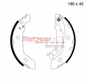 Комплект тормозных колодок METZGER KT2560