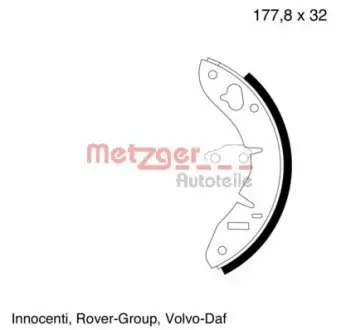Комплект тормозных колодок METZGER MG003