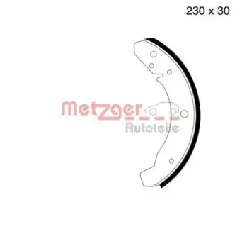 Комплект тормозных колодок METZGER MG105