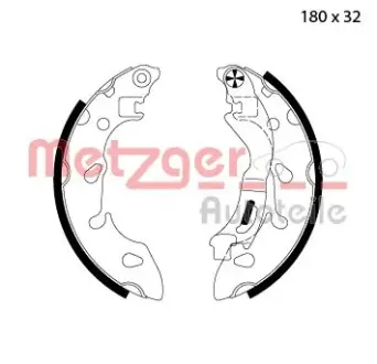 Комплект тормозных колодок METZGER MG123